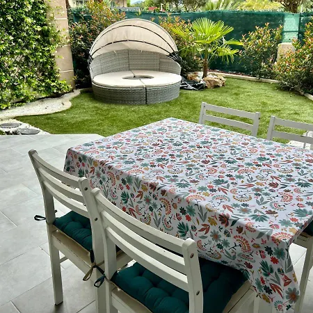 Joli Climatisé Avec Jardin Dans Résidence Avec Piscine Appartamento Antibes