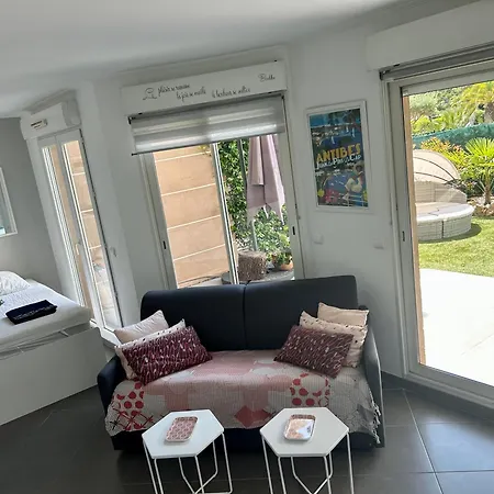 Joli Climatise Avec Jardin Dans Avec Piscine Антиб
